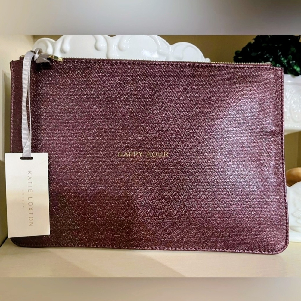 NWT KATIt LOXTON Purple Clutch " Happy Hour " Beautiful